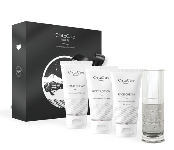 Gift Box - Anti-Aging Repair Serum 30ml, Hand Cream 50ml, Body Lotion 50ml & Face Cream 50ml