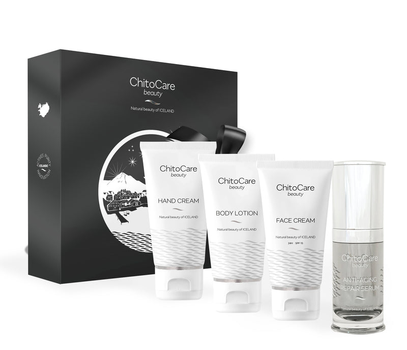 Gift Box - Anti-Aging Repair Serum 30ml, Hand Cream 50ml, Body Lotion 50ml & Face Cream 50ml