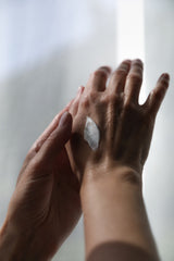 Image of ChitoCare Beauty Hand Cream on woman's skin.
